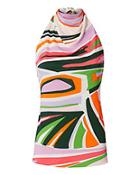 Emilio Pucci Geo Print Halter Neck Top