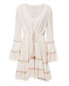 Jonathan Simkhai Swim Embroidered Mini Dress Pink P
