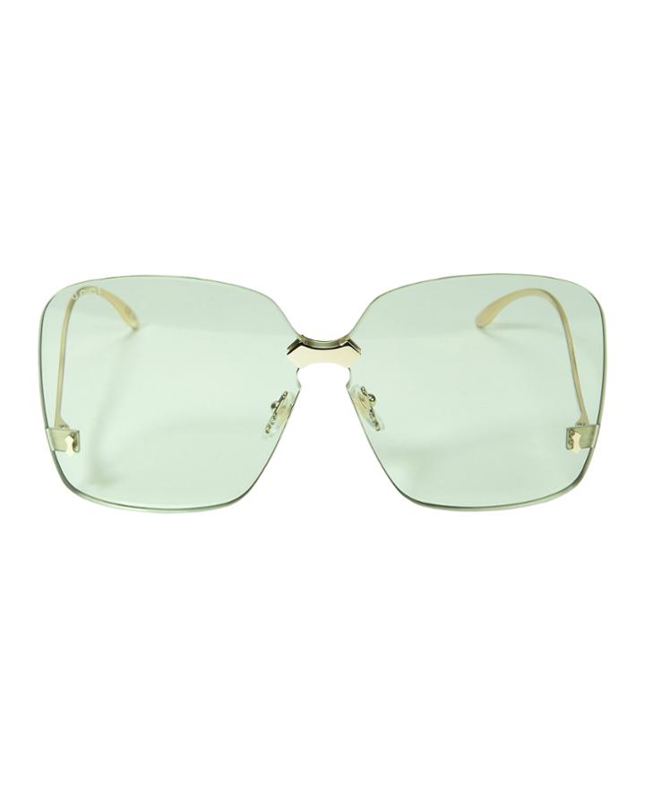 Gucci Rimless Square Sunglasses Gold 1size