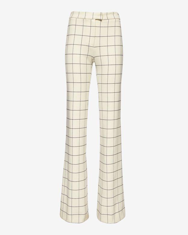 Derek Lam 10 Crosby Box Grid Flannel Flare Pant