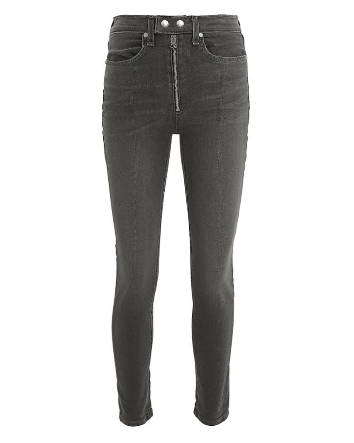 Rag And Bone Rag & Bone/jean Baxter Coated Grey Jeans Grey 28