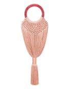 Cult Gaia Blush Acrylic Handle Tassel Bag Pink-drk 1size