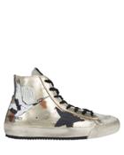 Golden Goose Francy High-top Painted Star Sneakers Gold/black 40
