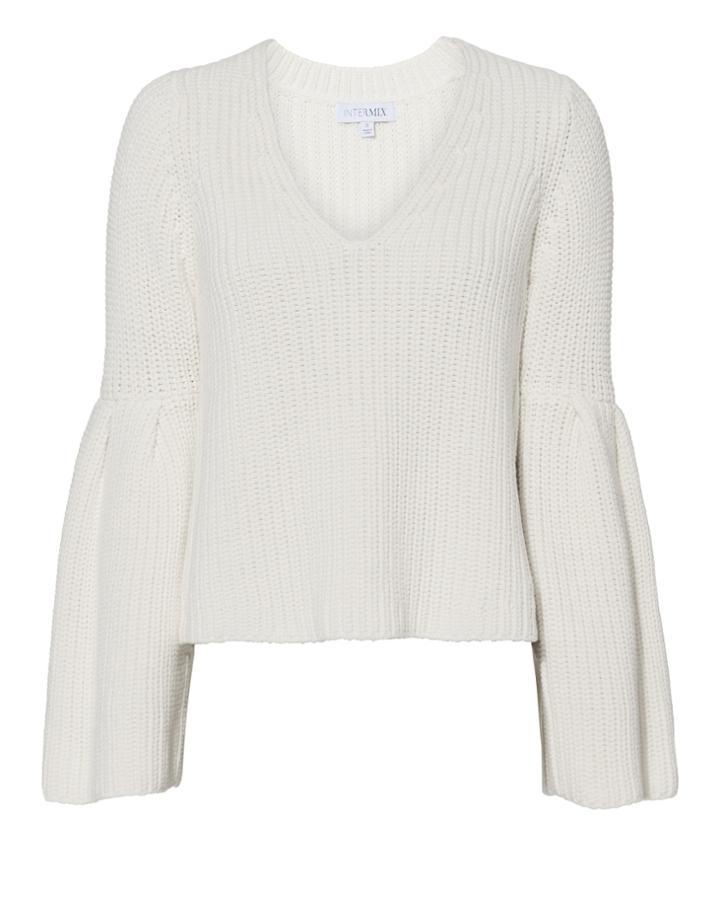 Exclusive For Intermix Intermix Noelle V-neck Sweater White P