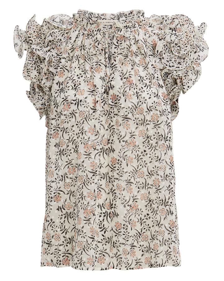 Ulla Johnson Tavi Pearl Floral Print Blouse Pearl/floral 2