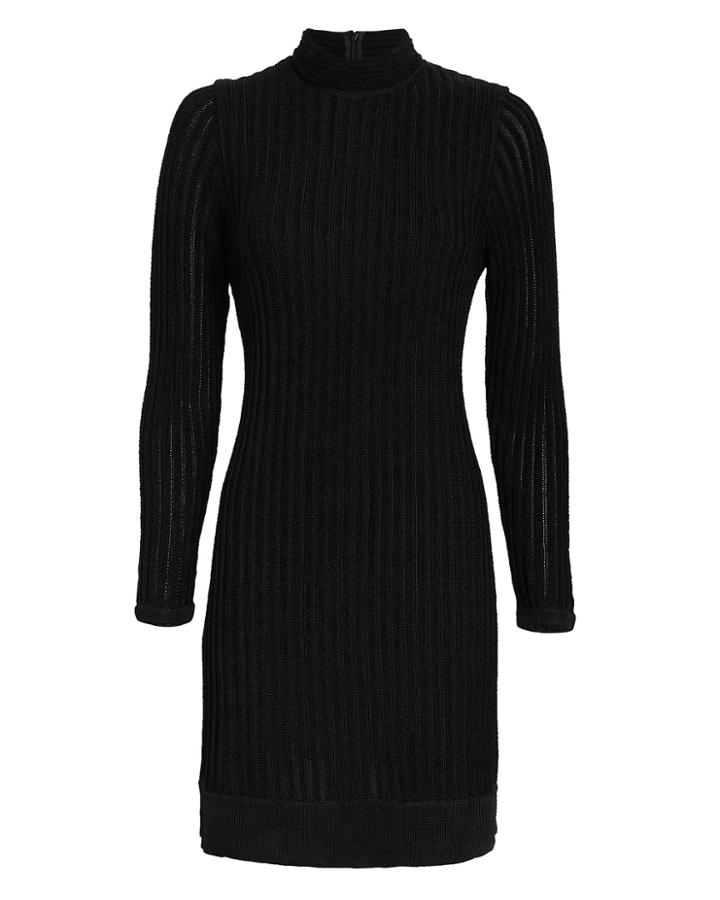 L'agence Edita Mock Neck Dress Black P