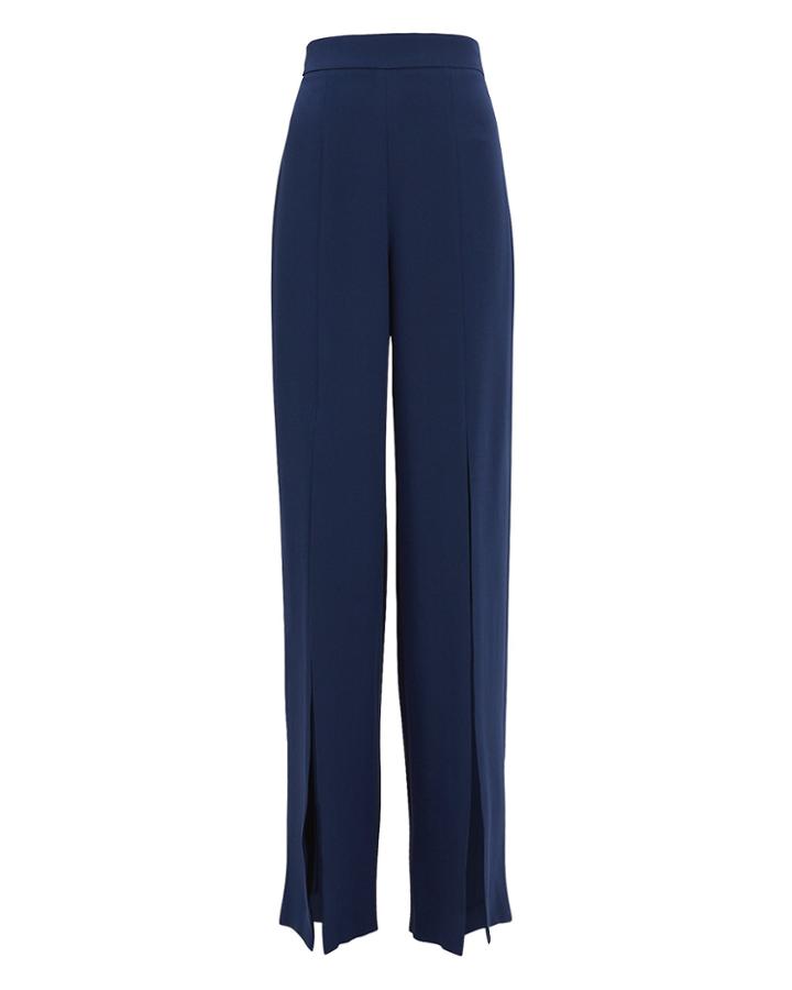 Cushnie Gemma Front Slit Pants Navy Zero