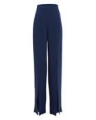 Cushnie Gemma Front Slit Pants Navy Zero