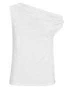 Enza Costa Exposed Shoulder Easy Top White P