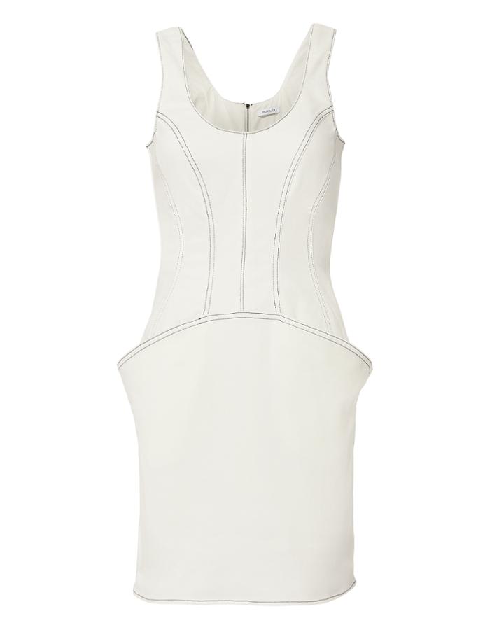 Thierry Mugler Mugler Off White Denim Dress Ivory 42