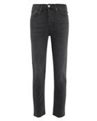Re/done High Rise Ankle Crop Jeans Charcoal 24