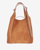 Nina Ricci Faust Suede Shoulderbag: Brown