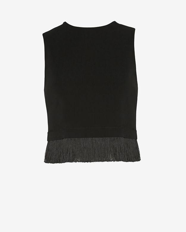 A.l.c. Kennedy Sleeveless Fringe Top: Black