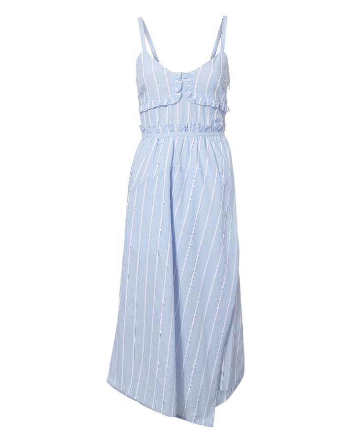 Derek Lam 10 Crosby Ruffle Cami Dress Blue-lt 4