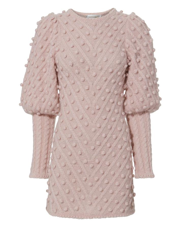 Zimmermann Fleeting Bauble Sweater Dress Pink 2