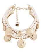 Rosantica Mixed Pearl And Coin Statement Necklace