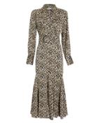 Equipment Femme Lenora Leopard Shirt Dress Brown/leopard L