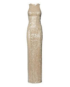 Galvan Racer Back Sequin Gown