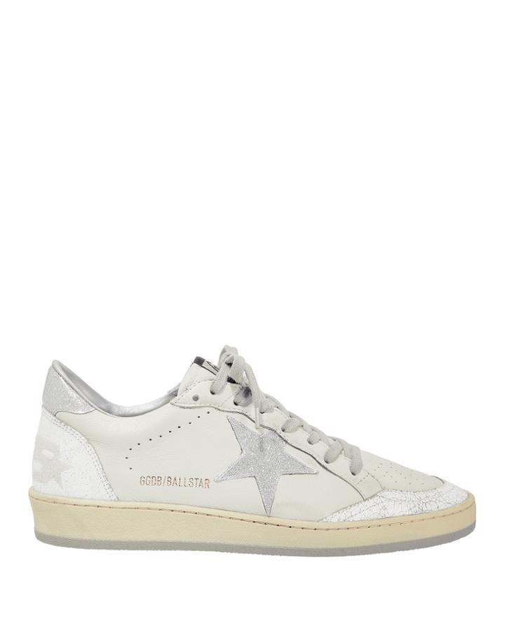 Golden Goose Ball Star Silver Star Low-top Sneakers White 38
