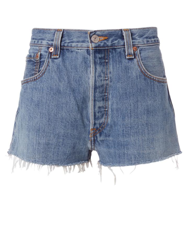 Re/done Clean Denim Cut Off Shorts Denim 2 26