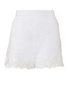 Exclusive For Intermix Kayla Embroidered Linen Shorts Ivory P