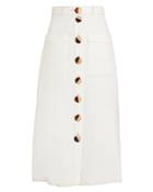 Nicholas Linen Midi Skirt Ivory 4