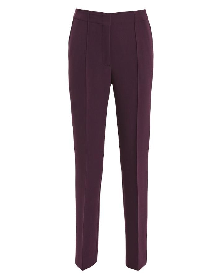 Victoria Victoria Beckham Victoria, Victoria Beckham Burgundy Straight Leg Pants Burgundy 8
