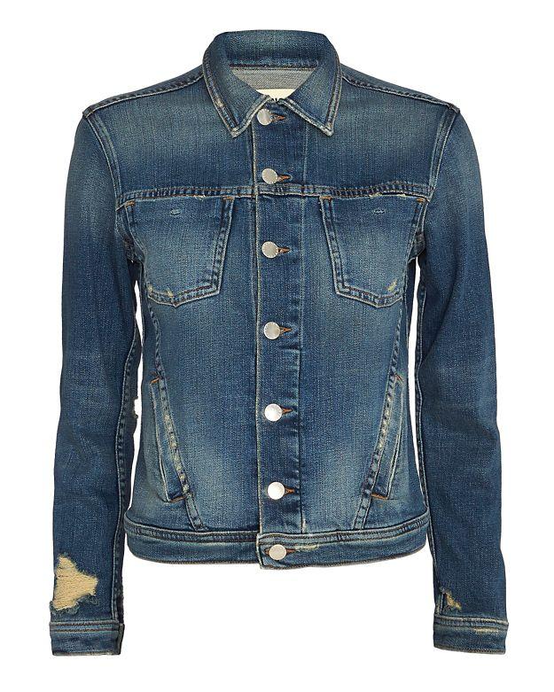 L'agence Celine Femme Distressed Denim Jacket