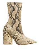 Yeezy Snakeskin-embossed Stretch Boots Black/white 36