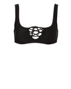 Onia Erin Lace-up Bikini Top Black P