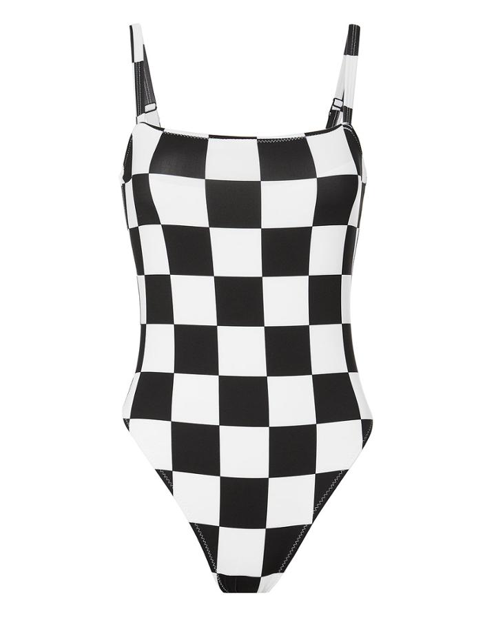 Solid & Striped X Re/done Malibu One Piece Swimsuit Black P