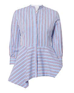 Le Sarte Pettegole Asymmetrical Hem Stripe Shirt
