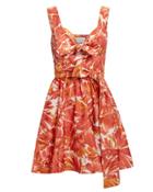 Alexis Ilda Floral Mini Dress Orange/red/white S