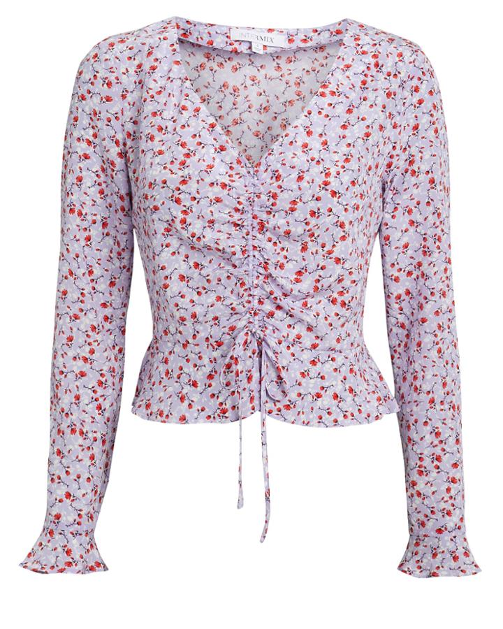 Exclusive For Intermix Intermix Giada Printed Top Lilac Floral Zero