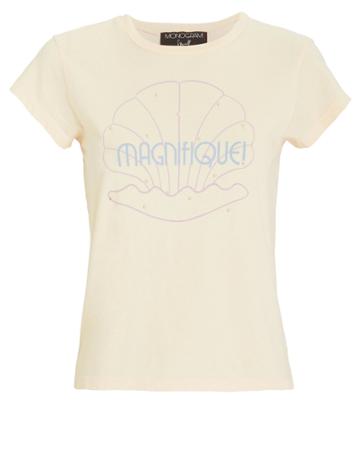 Monogram Seashell Magnifique Baby Tee Cream L