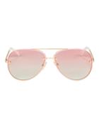 Le Specs Luxe Hyperspace Aviator Sunglasses Pink 1size