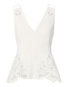 Jonathan Simkhai Crepe Applique Tank Ivory 2
