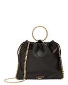 Balmain Black Leather B-link Bracelet Backpack Black 1size