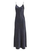 Anine Bing Rosemary Slip Navy Midi Dress Navy/print P