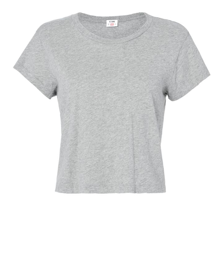 Intermix Re/done 1950's Boxy Grey Tee Grey S