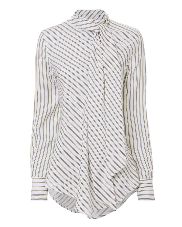 See By Chloe See By Chlo Ascot Tie Blouse Blk/wht 34