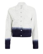 Miaou Lex Dip-dye Denim Jacket White/navy Denim L