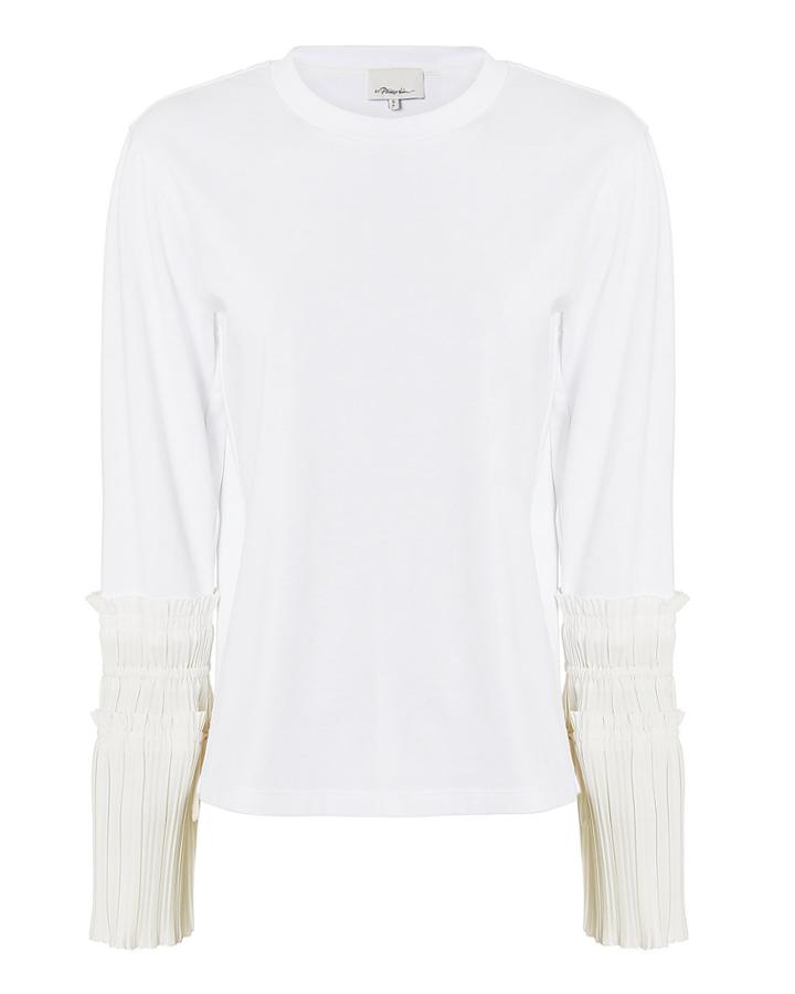 3.1 Phillip Lim Pleated Cuff Shirt White P
