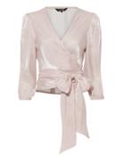 Exclusive For Intermix Intermix Tatjana Sheen Wrap Top Blush P