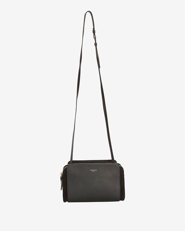 Nina Ricci Marche Small Leather Crossbody: Black