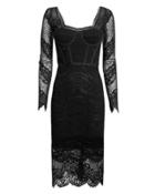 Jonathan Simkhai Mixed Lace Bustier Dress Black 8