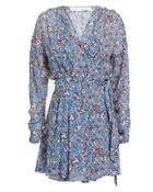 Iro Bustle Mini Dress Blue/abstract Print 38