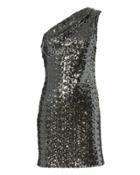 Haney Valentina Sequin Mini Dress Silver 2