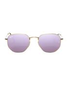 &quot;ray-ban Hex Metal Frame Purple Mirrored Sunglasses&quot;