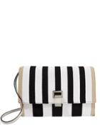 Proenza Schouler Knit Striped Lunch Bag Clutch White 1size